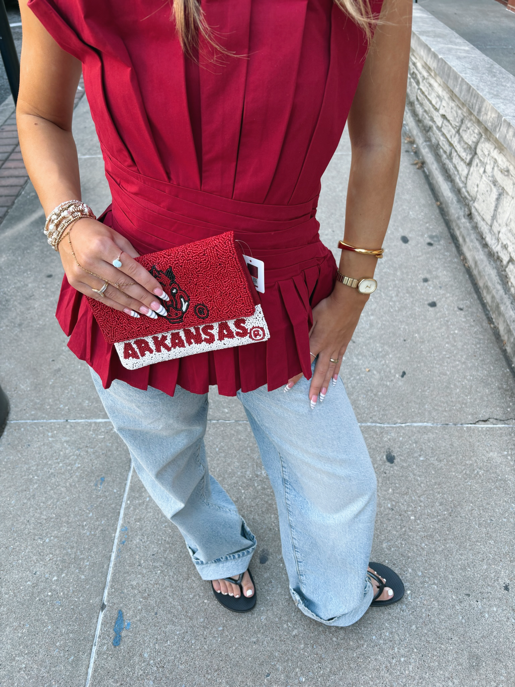 Ruby Pleated Strapless Top