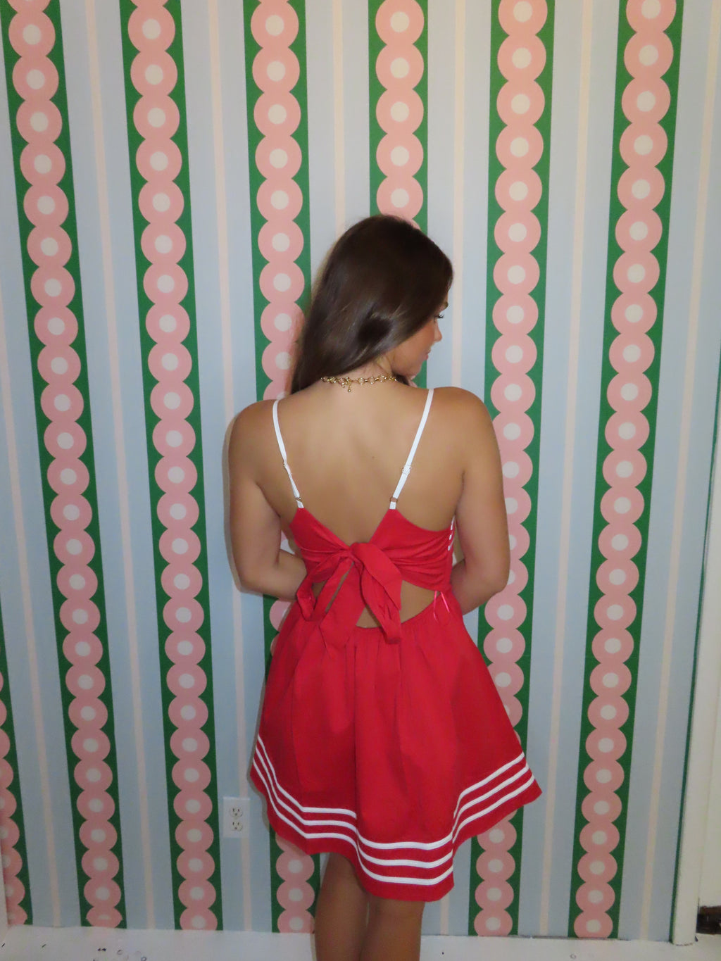Cut-Out Bow Back Mini Dress