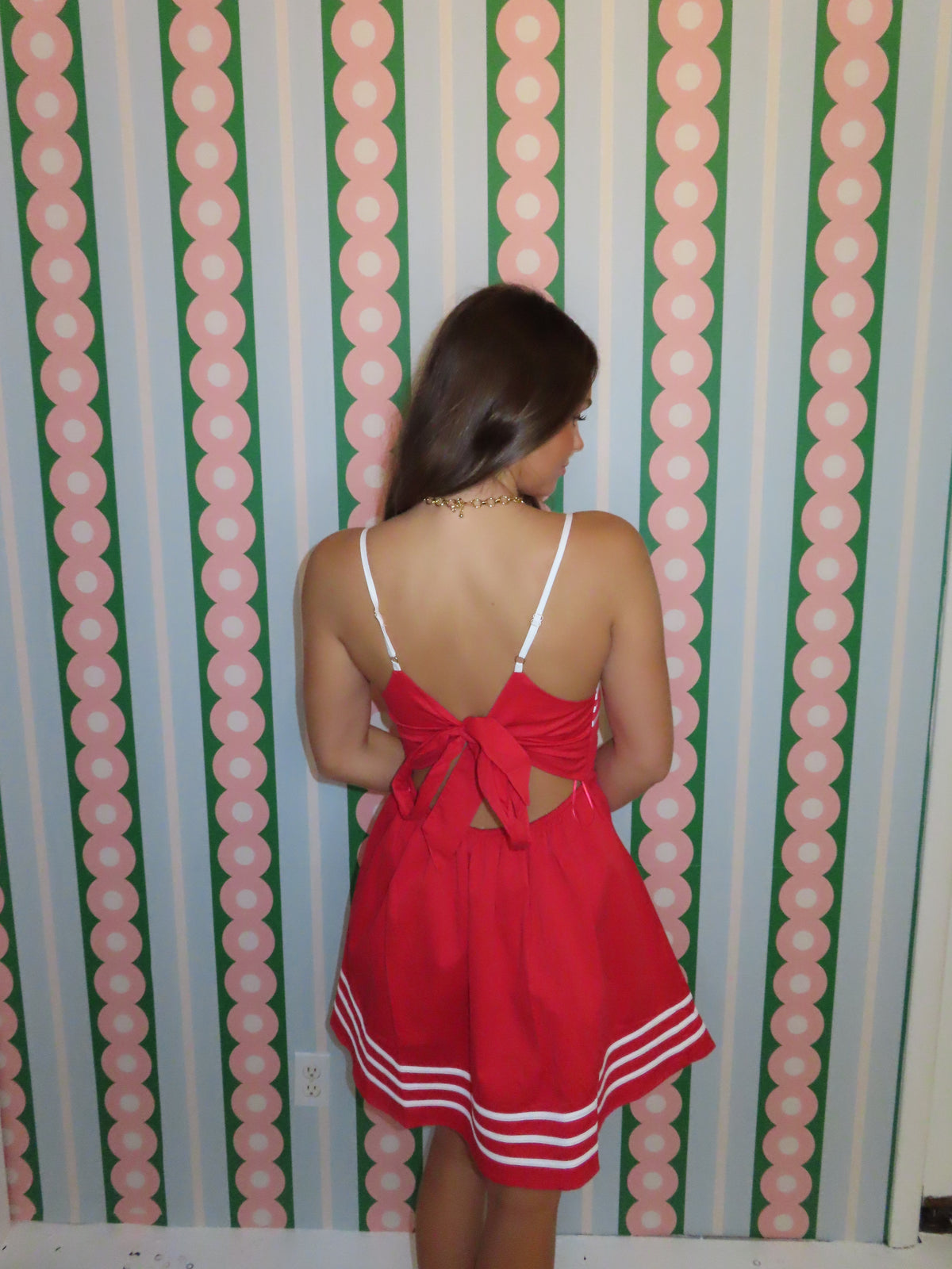Cut-Out Bow Back Mini Dress