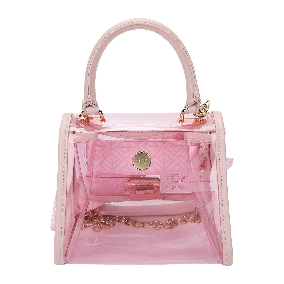 The Perfect Bow Clear Vinyl Bag (pink)