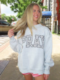 Polka Dot Pray Mockneck Sweatshirt