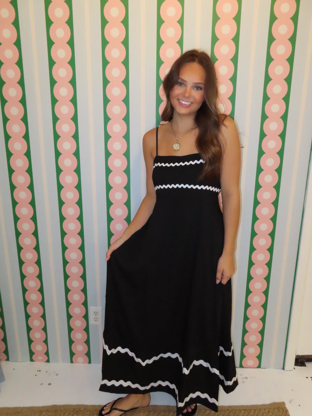 Black and White Rick Rac Dress