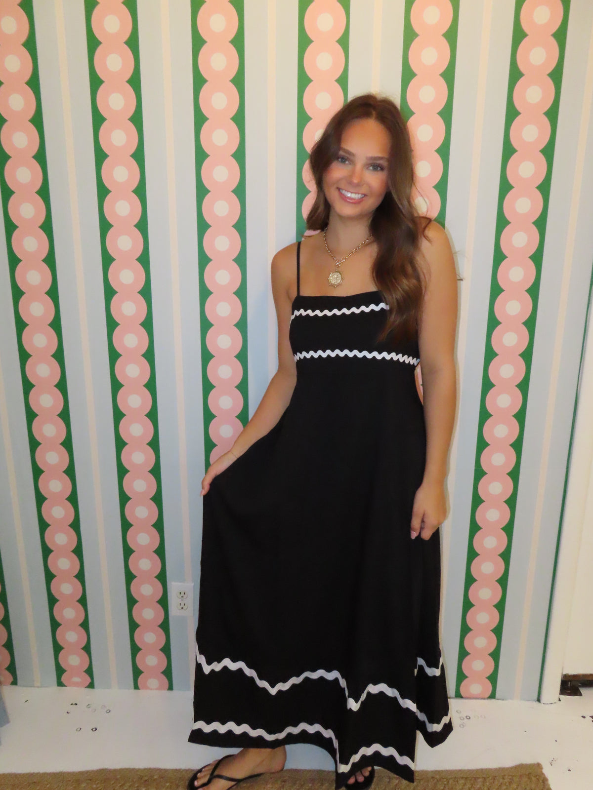 Black and White Rick Rac Dress