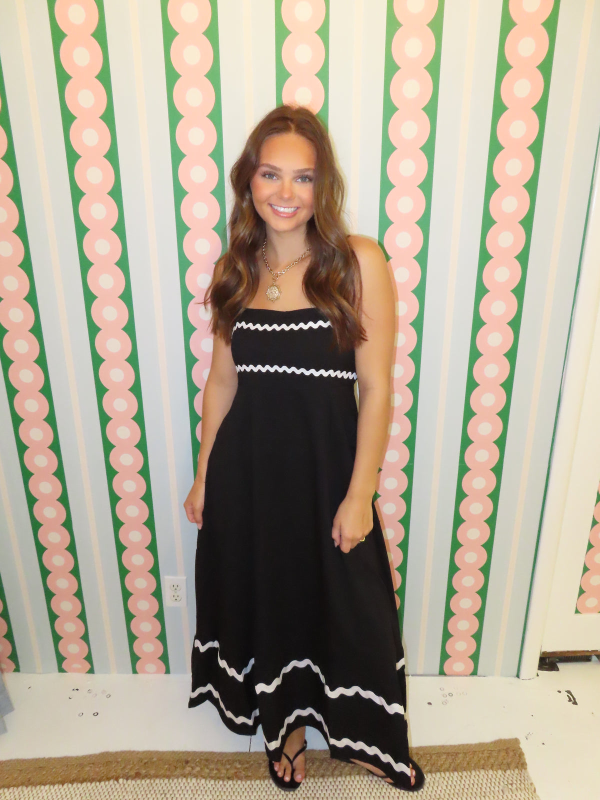 Black and White Rick Rac Dress