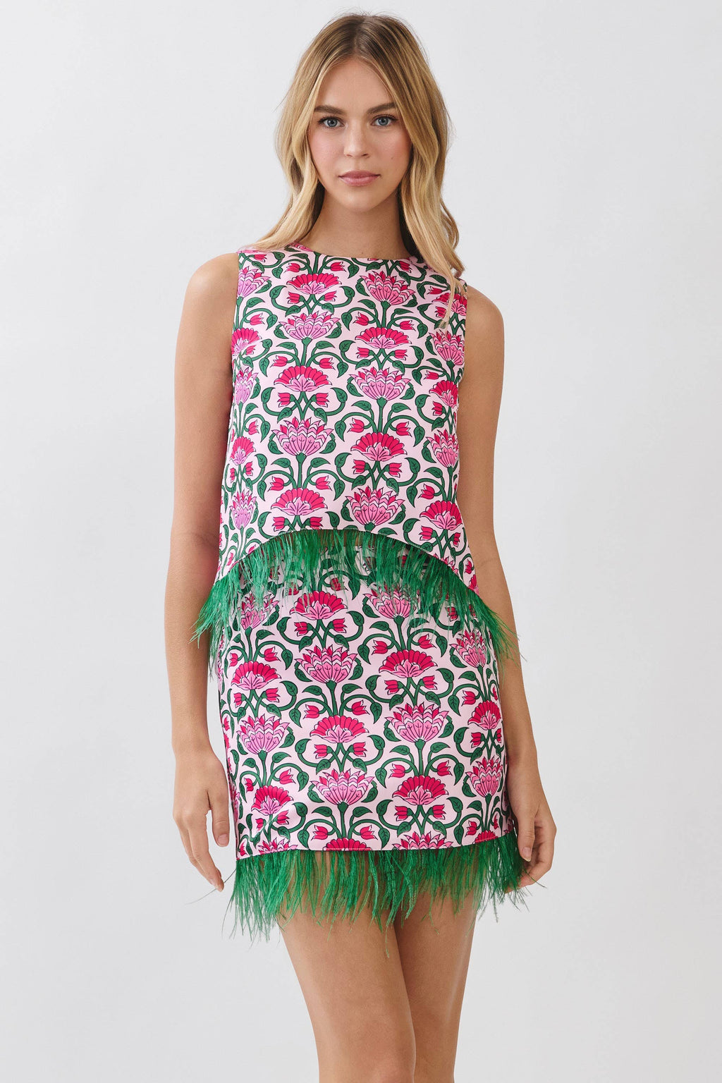 Feather & Flowers Sleevless Top