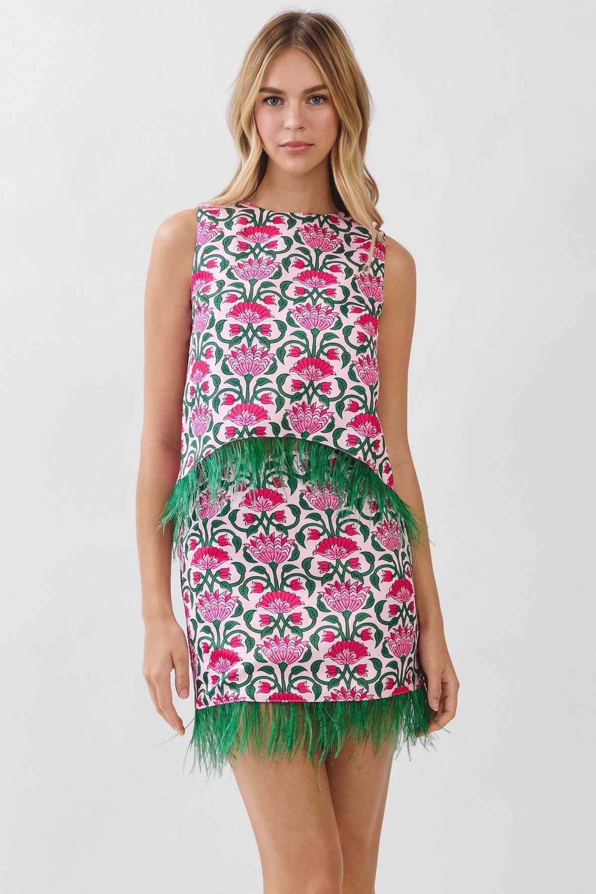 Feather & Flowers Sleevless Top