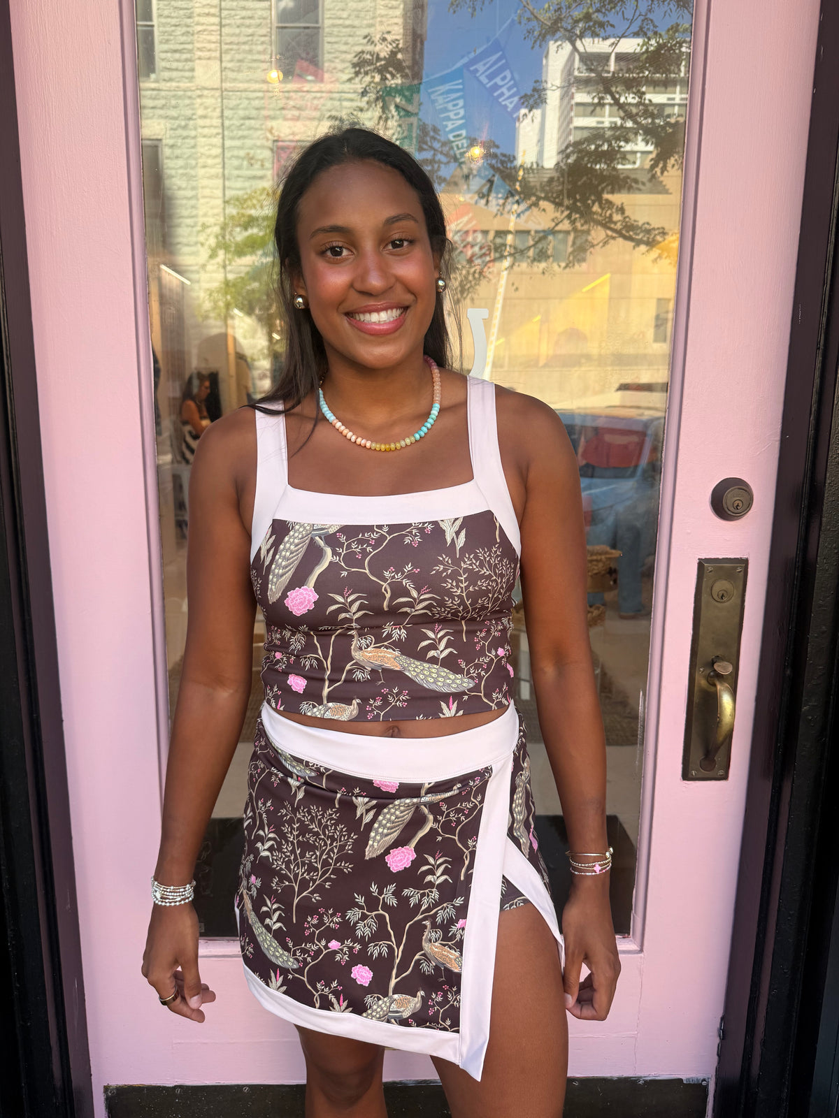 Brown and Pink Athletic Set