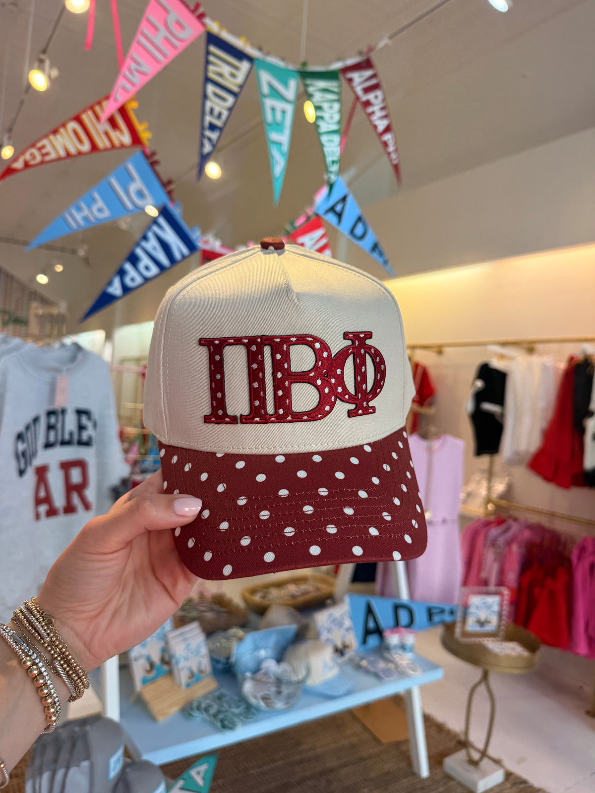 Pi Phi Polkadot Hat