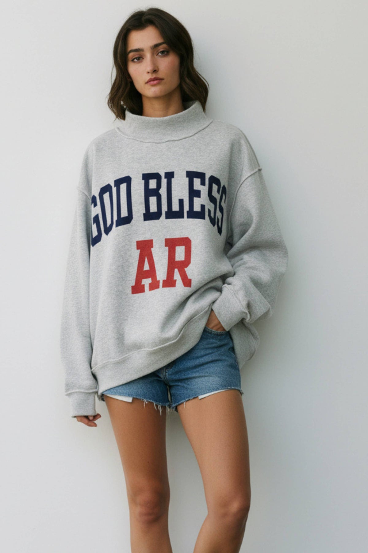 God Bless AR  Mockneck