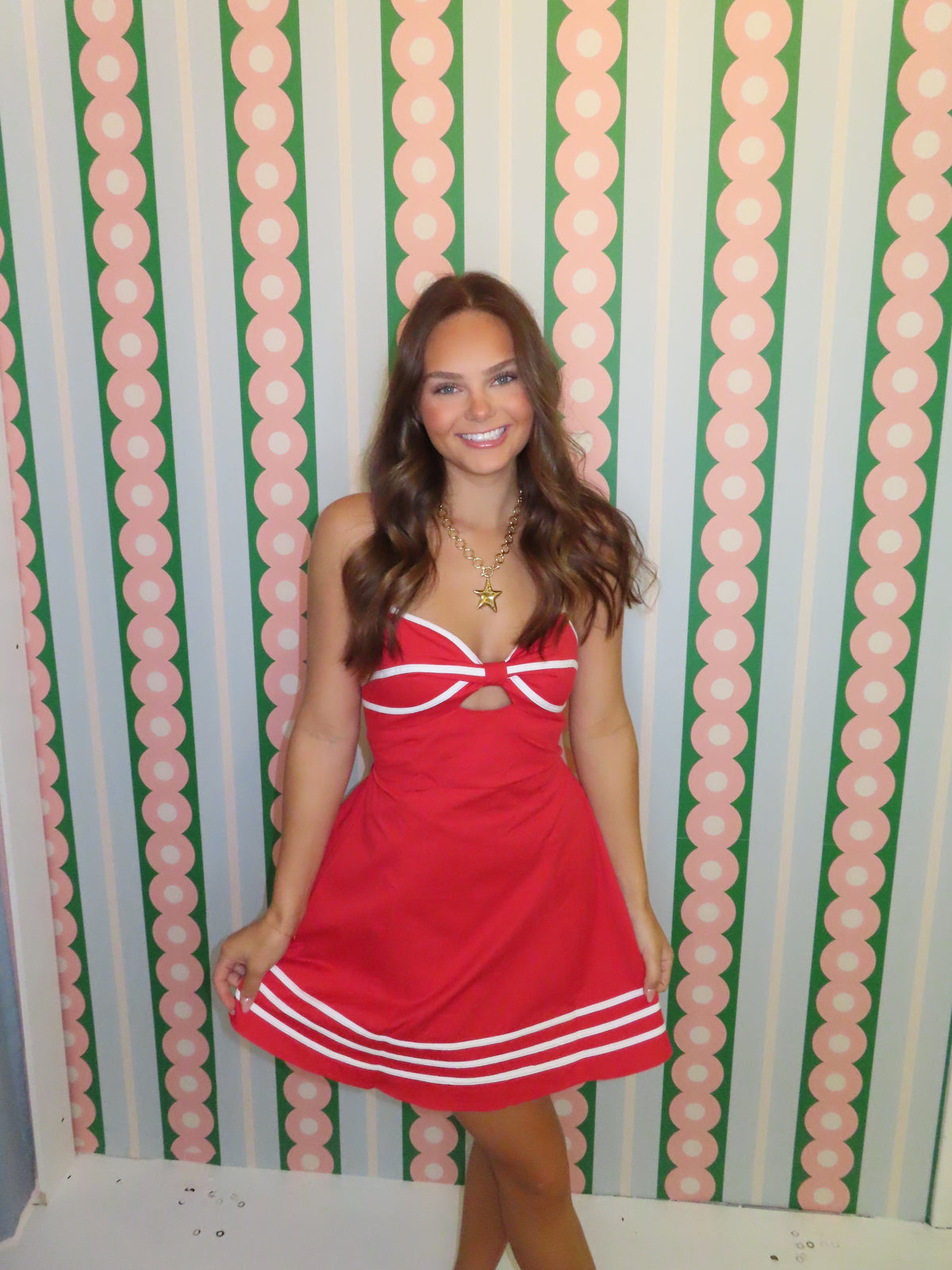 Cut-Out Bow Back Mini Dress