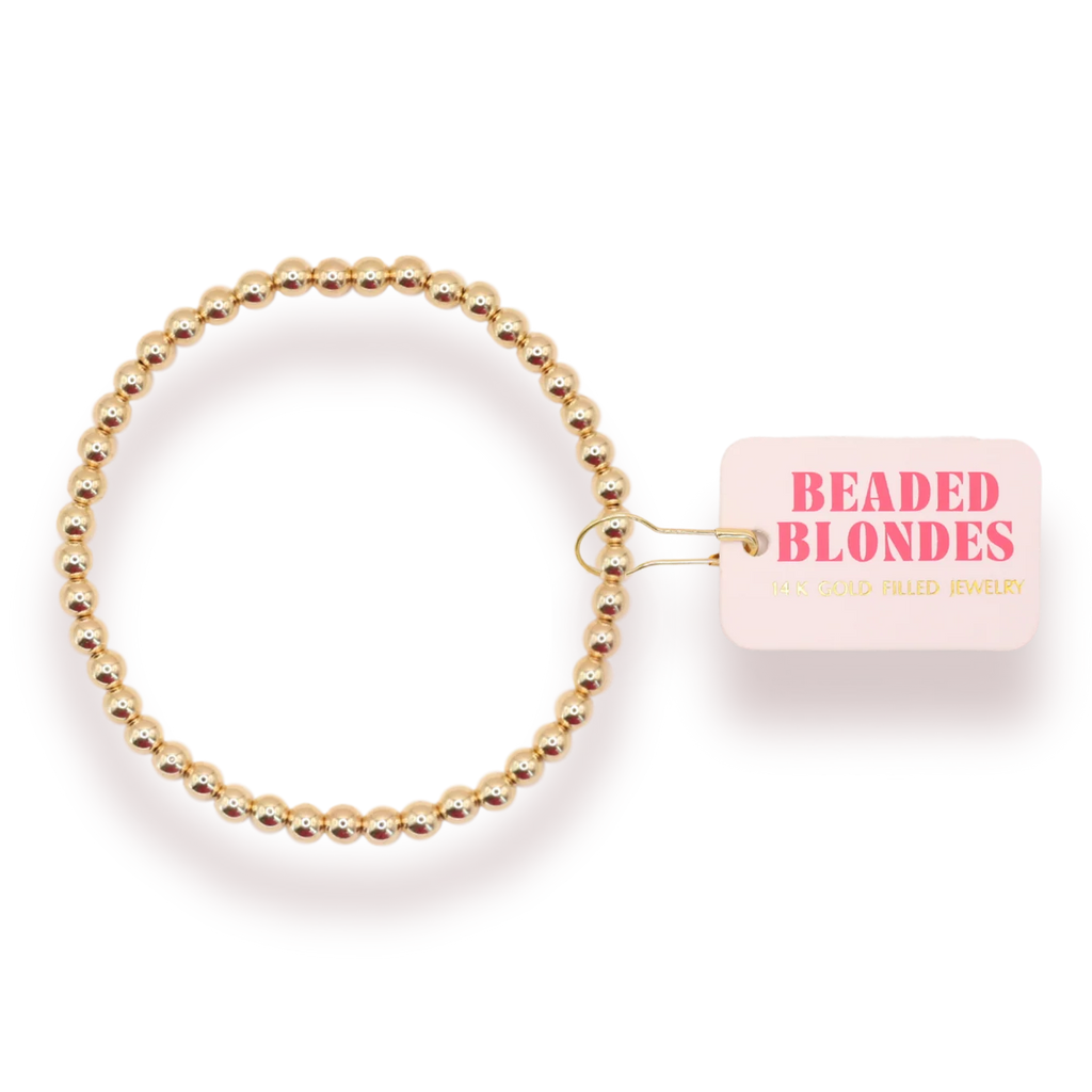 4MM Gold Beaded Bracelet