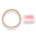 6MM Gold Beaded Bracelet - Beaded Blondes