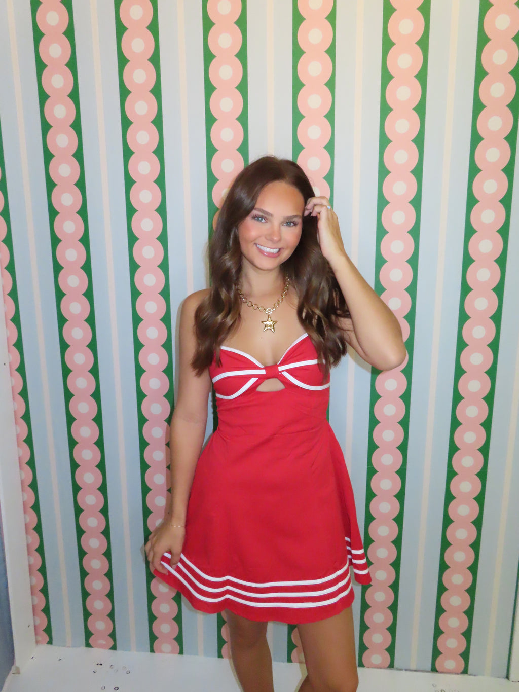 Cut-Out Bow Back Mini Dress
