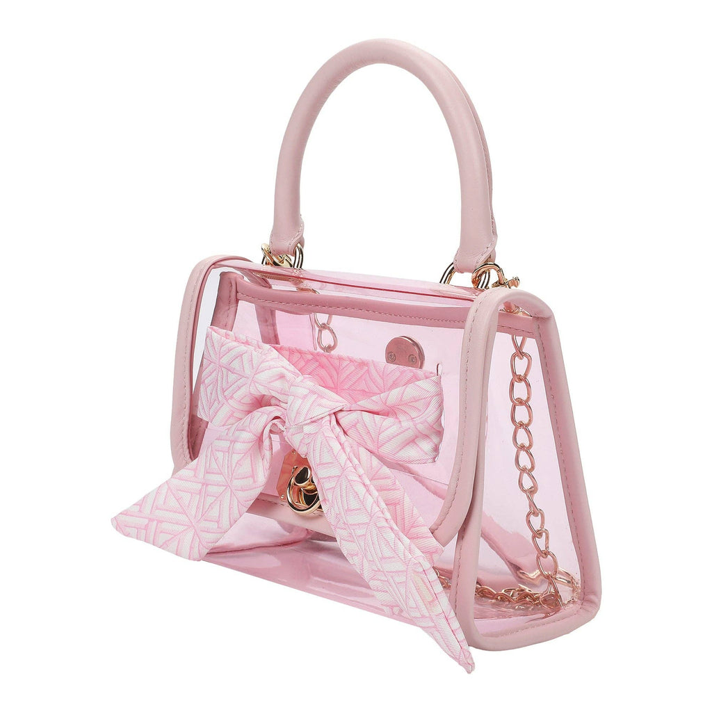 The Perfect Bow Clear Vinyl Bag (pink)