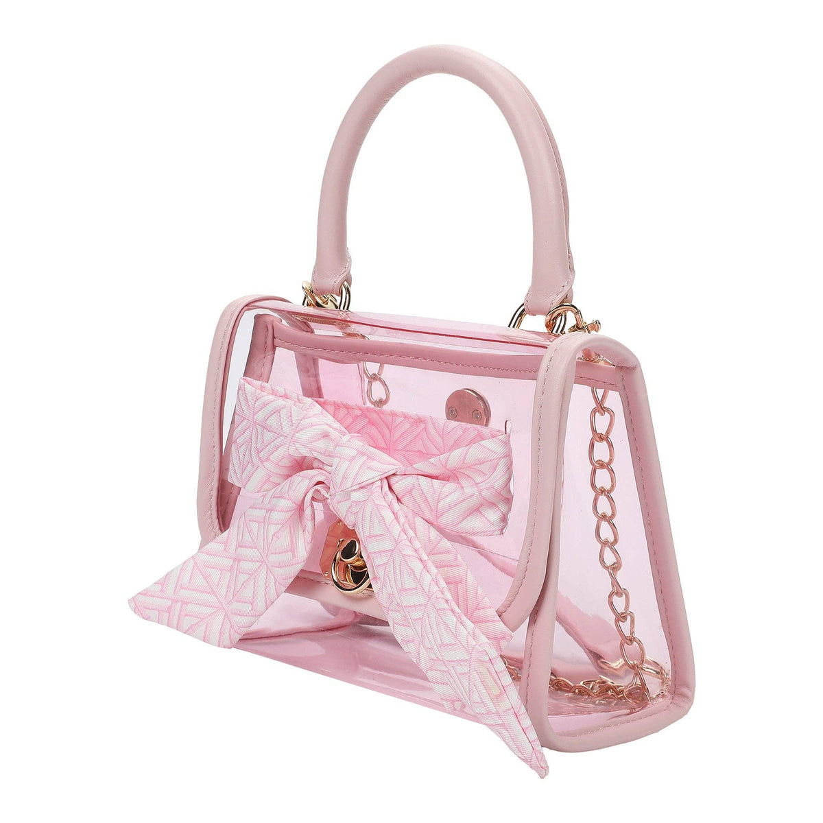 The Perfect Bow Clear Vinyl Bag (pink)