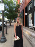 Black Eyelet Maxi Dress