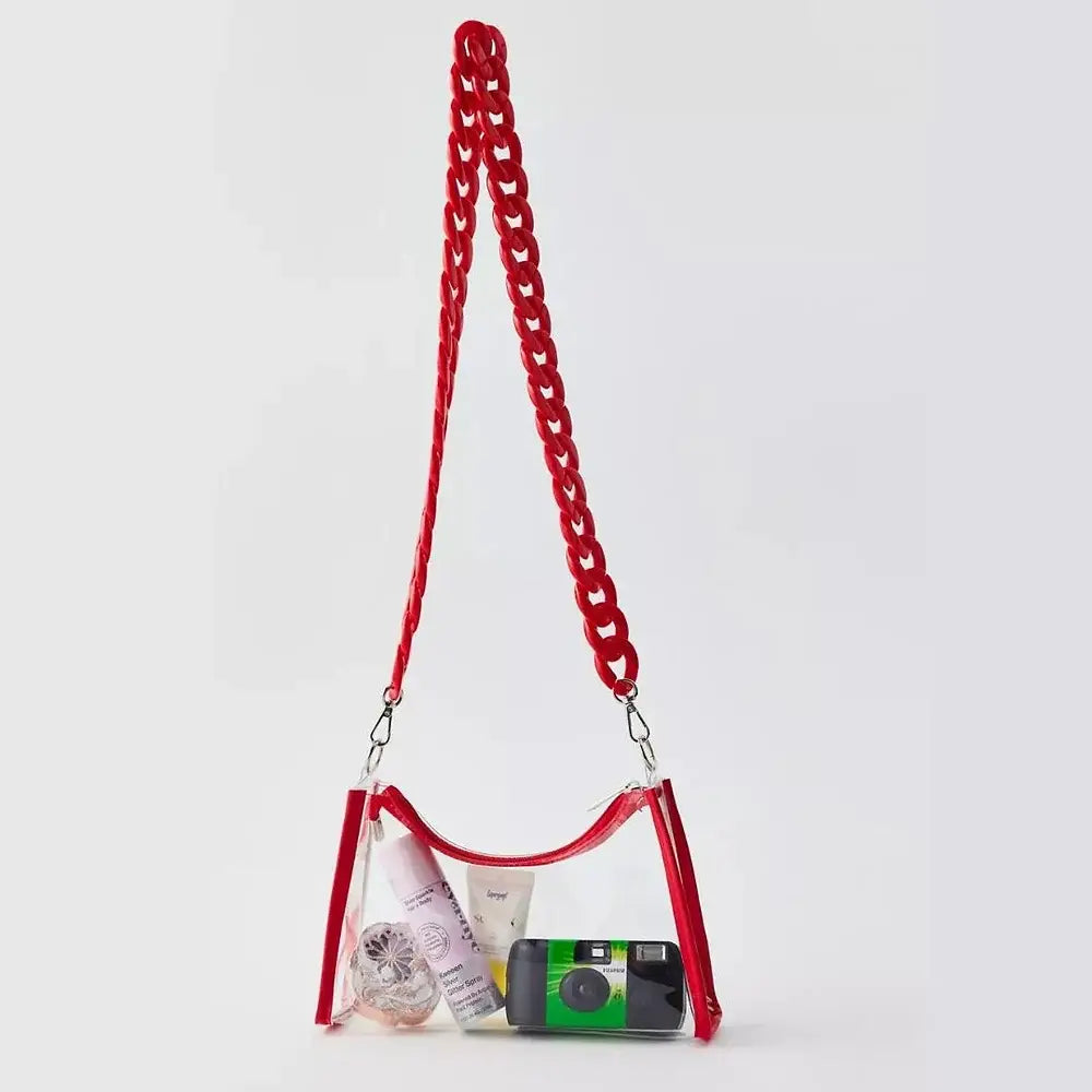 Clear Red Purse