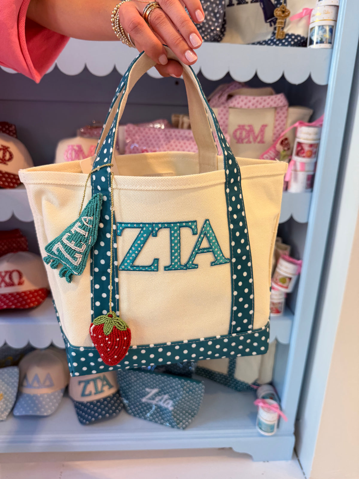 Zeta Polkadot Tote Bag