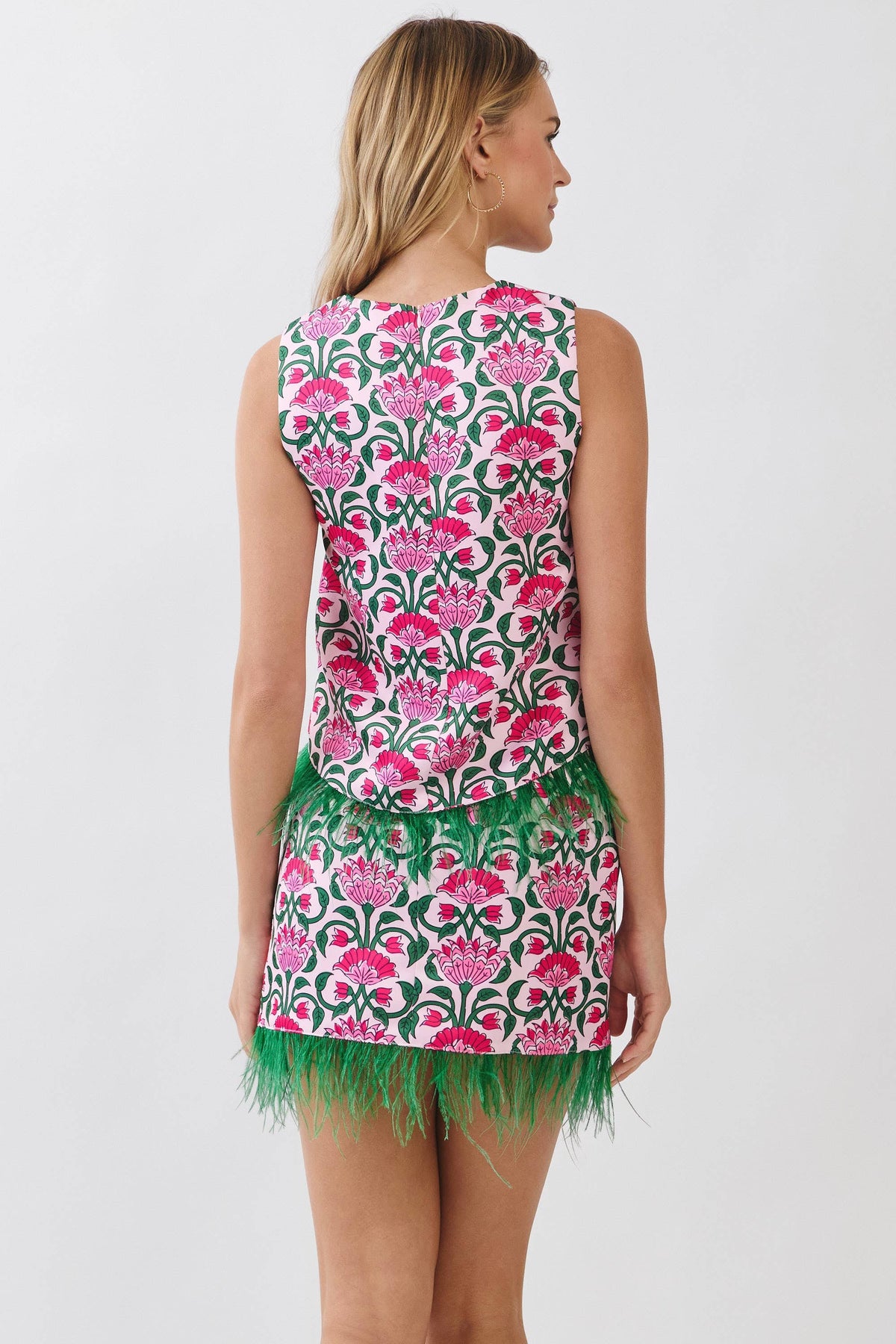 Feather & Flowers Sleevless Top