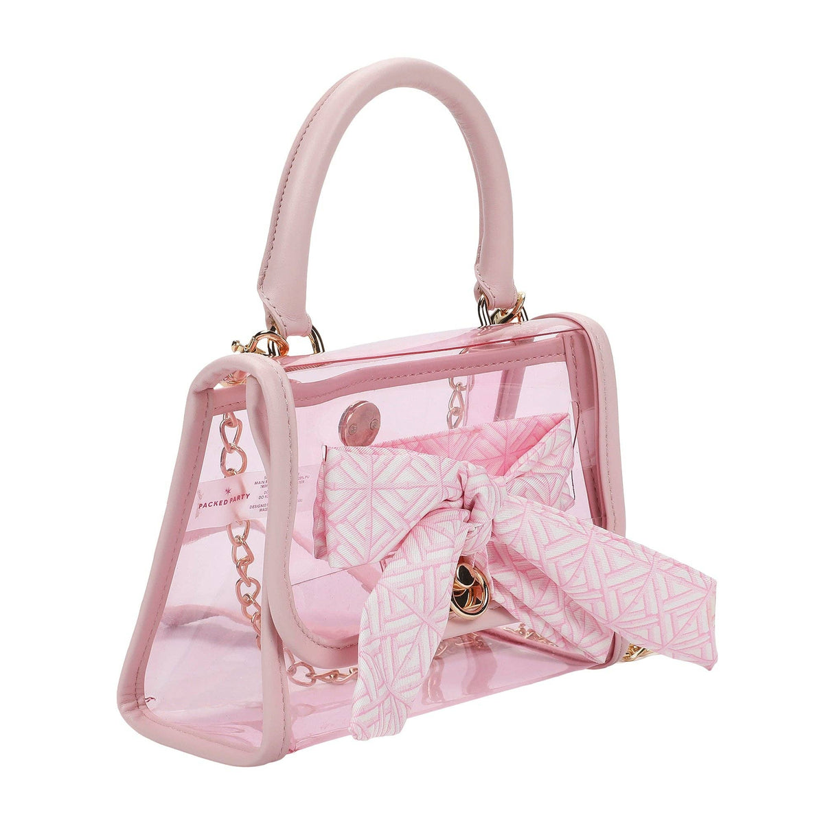 The Perfect Bow Clear Vinyl Bag (pink)