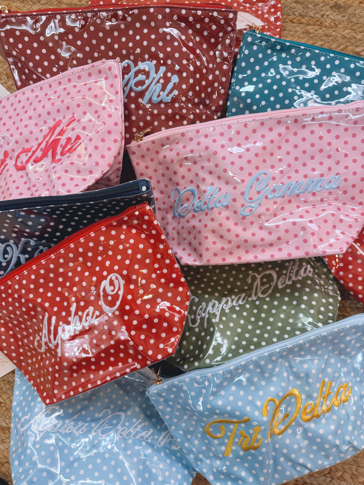 Polkadot Sorority Makeup Bag