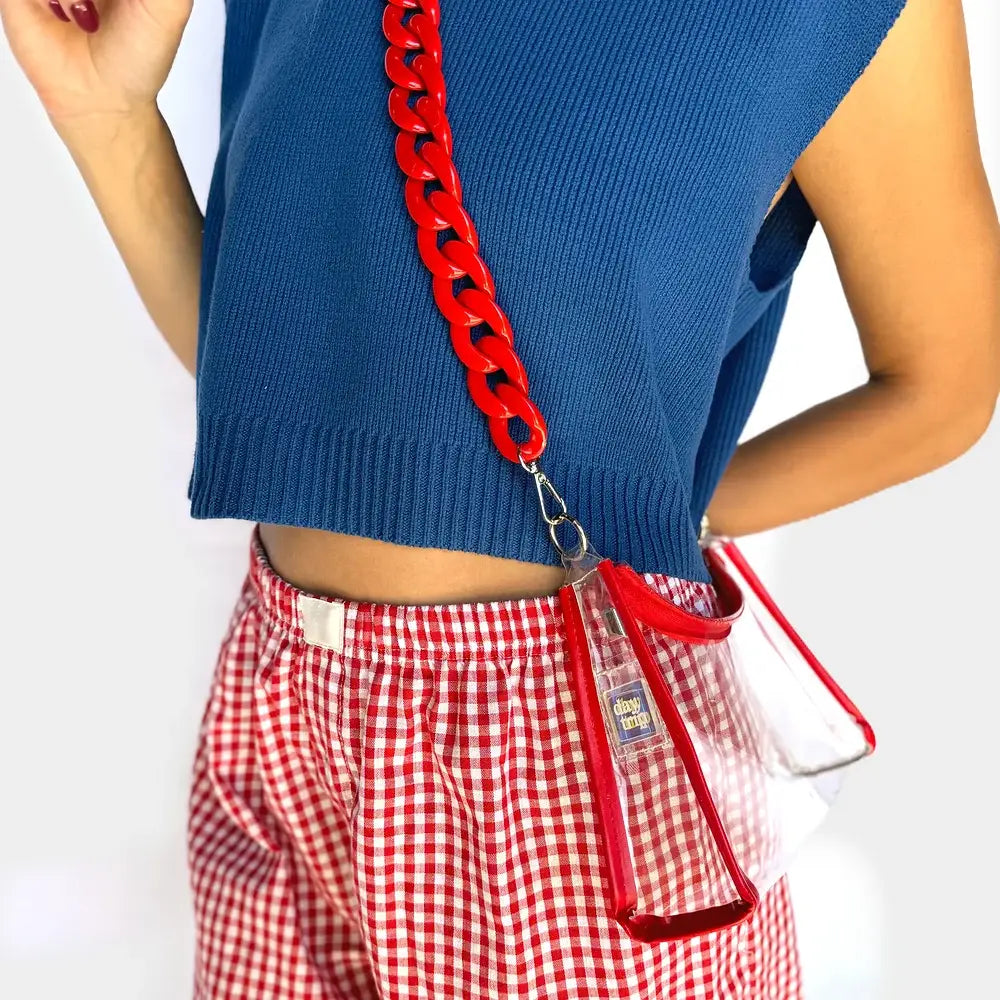 Clear Red Purse