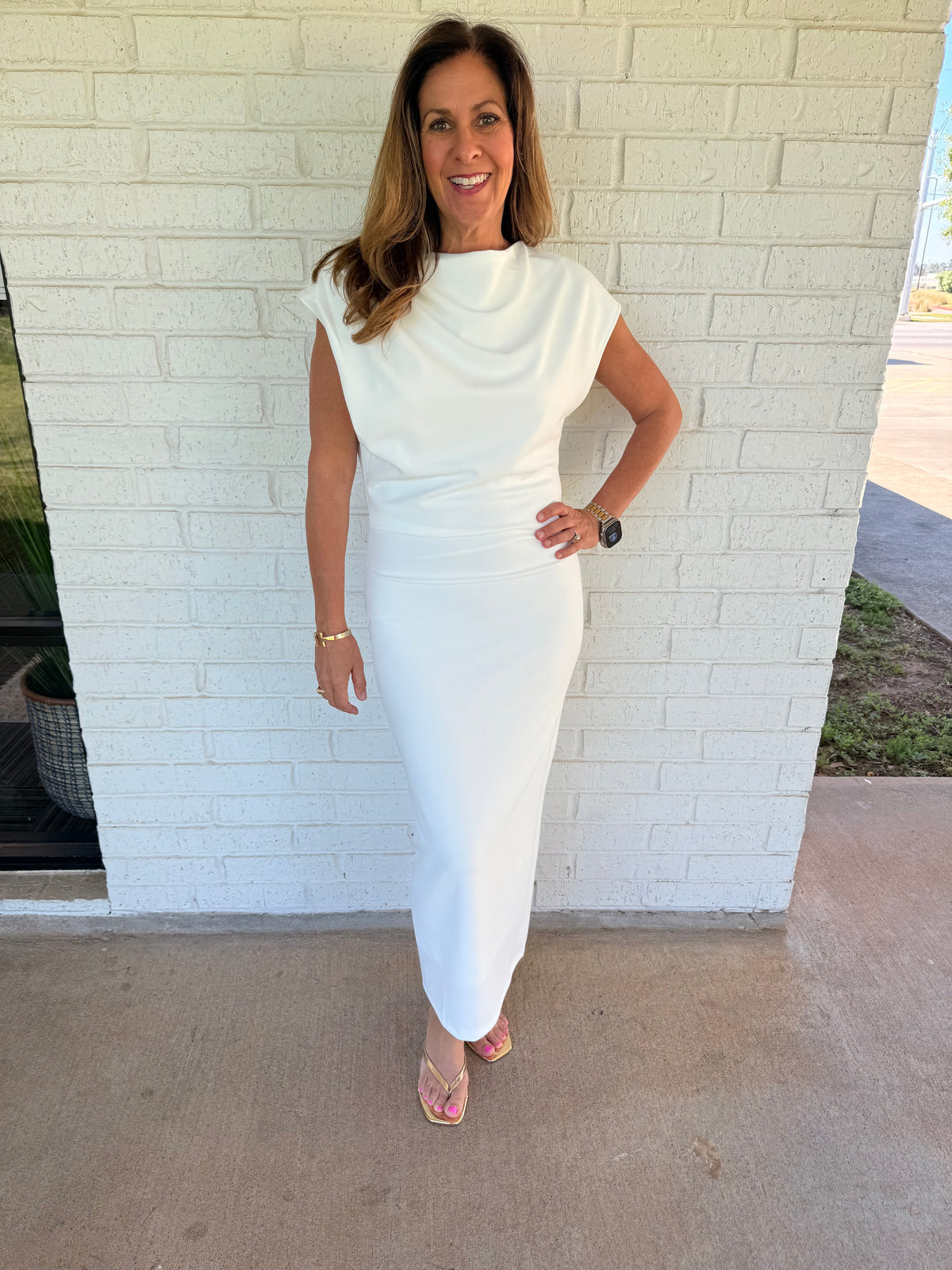 Long White Bodycon Dress