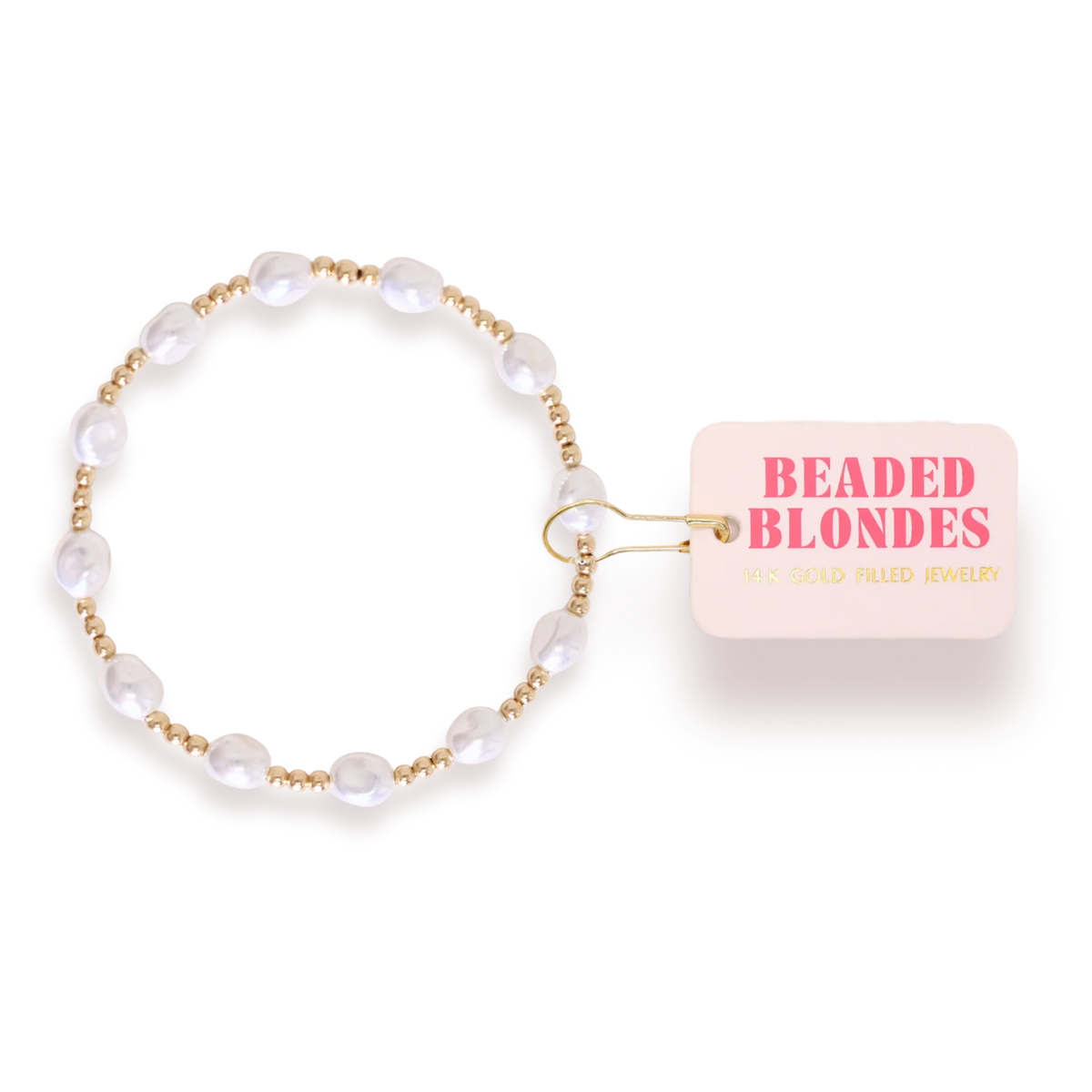 Bri Pearl Bracelet in Gold - Beaded Blondes