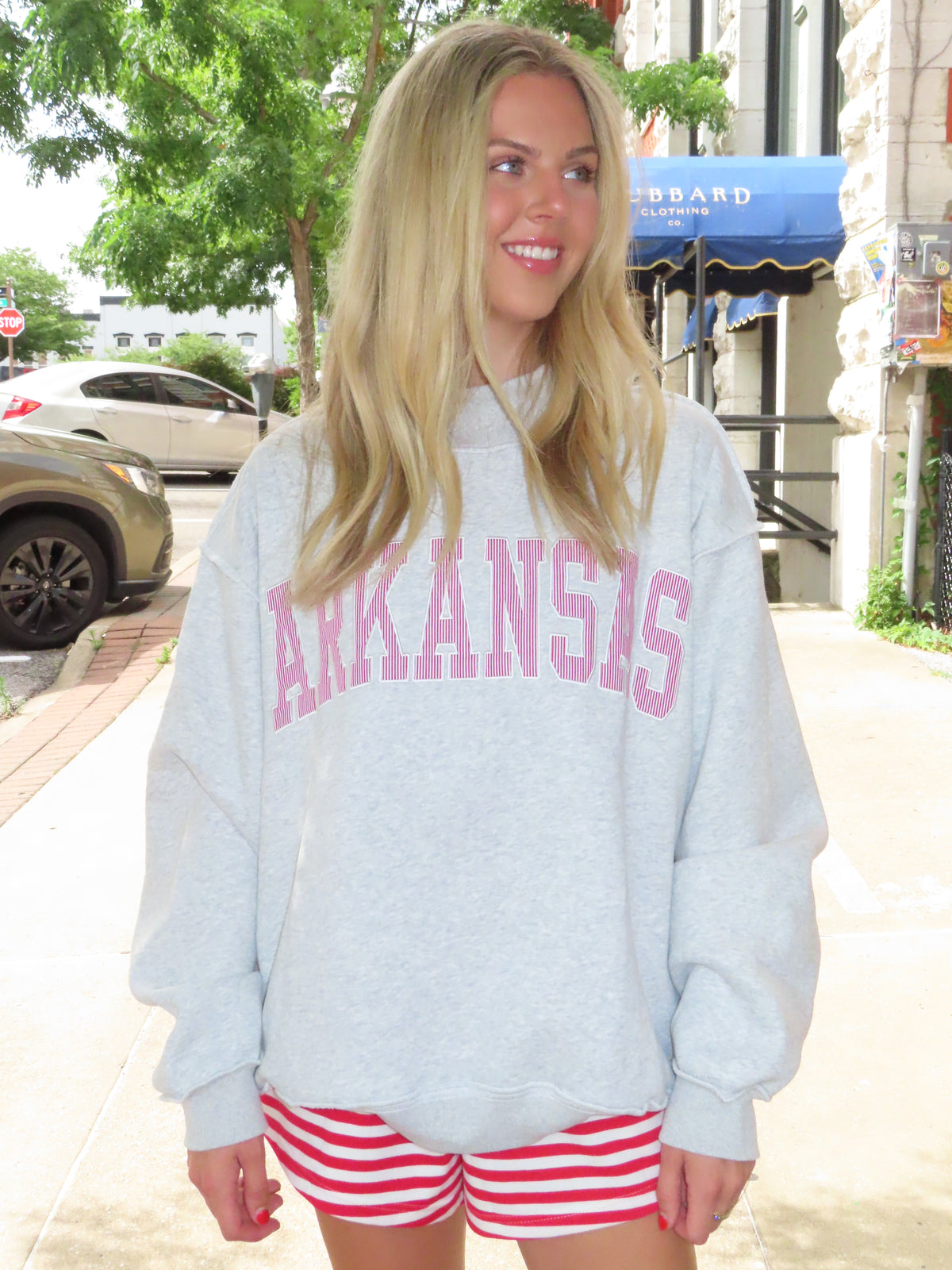 Arkansas Stripe Mockneck