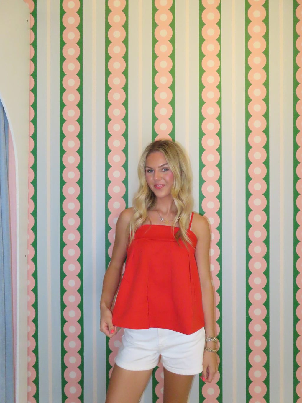 Bow Back  Spaghetti Strap  Top