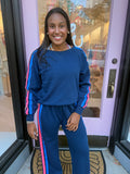 Blue and neon stripe set