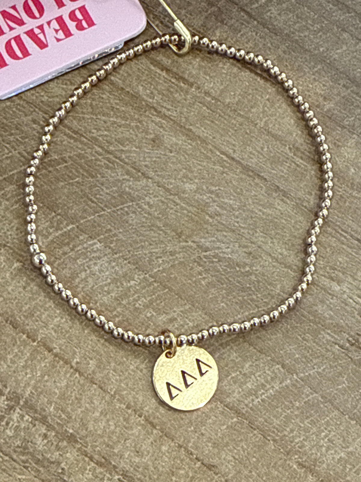 Tri Delta Beaded Bracelet - Beaded Blondes