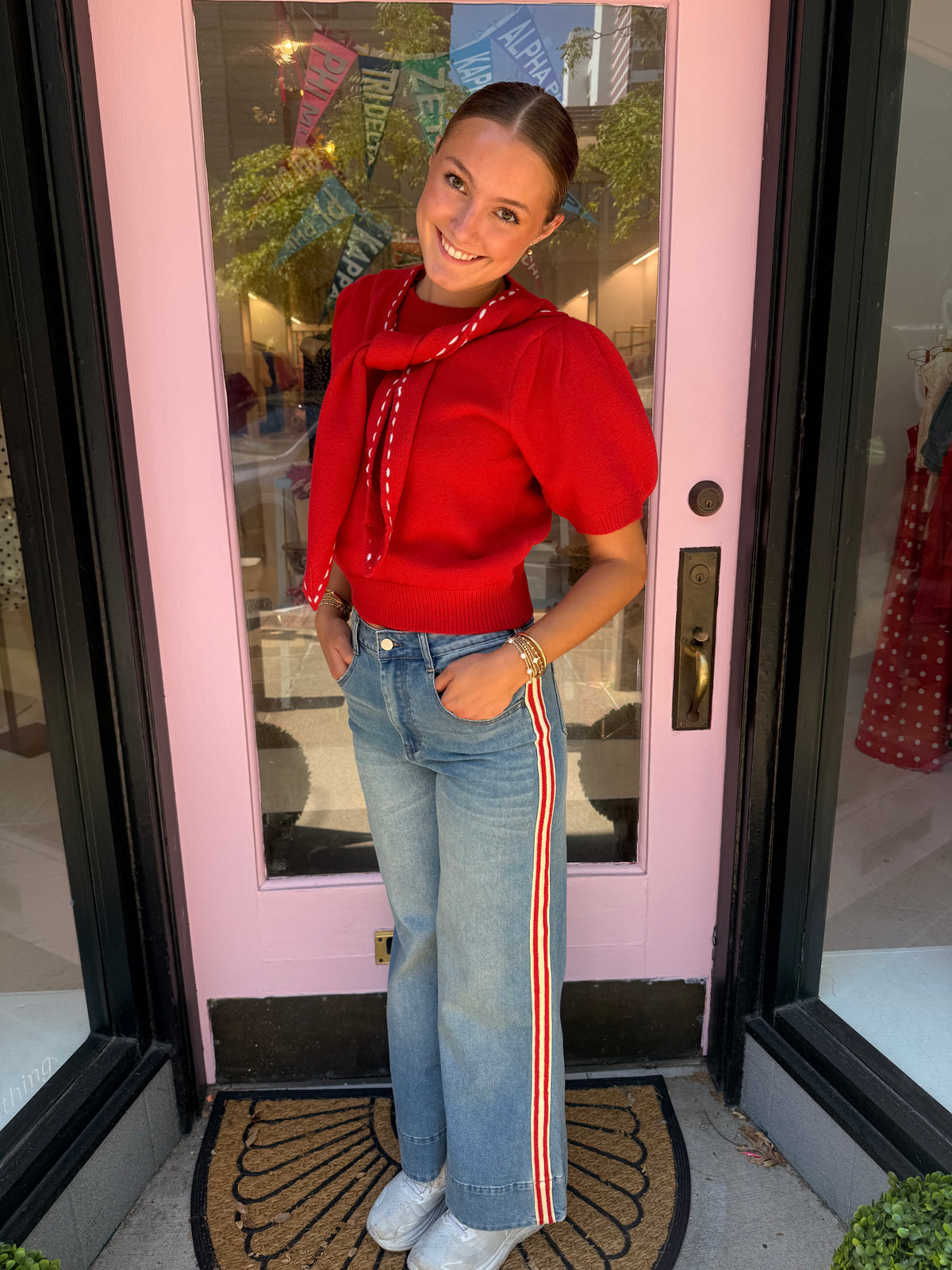 Side Stripe Wide Leg Pants