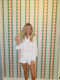 White Eyelet Top