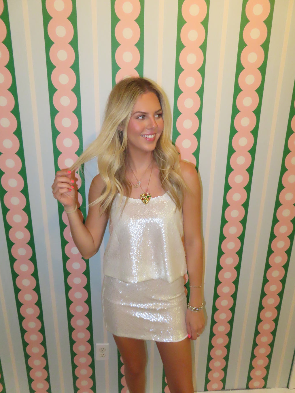 Sequin Embellished Cami Top