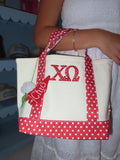 Chi O Polkadot Tote Bag