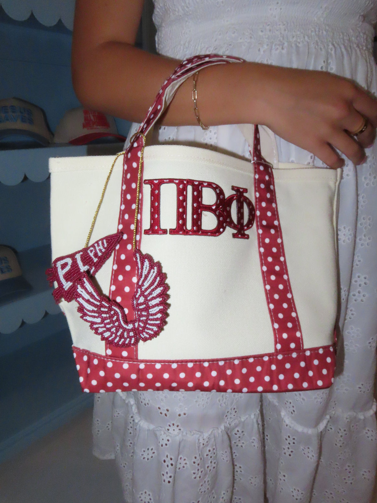 Pi Phi Polkadot Tote Bag