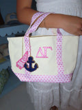 Delta Gamma Polkadot Tote Bag