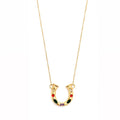 Lainey Crystal Horseshoe Necklace | Gold