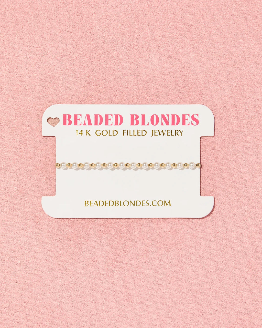 Luci Pearl Bracelet in Gold - Beaded Blondes