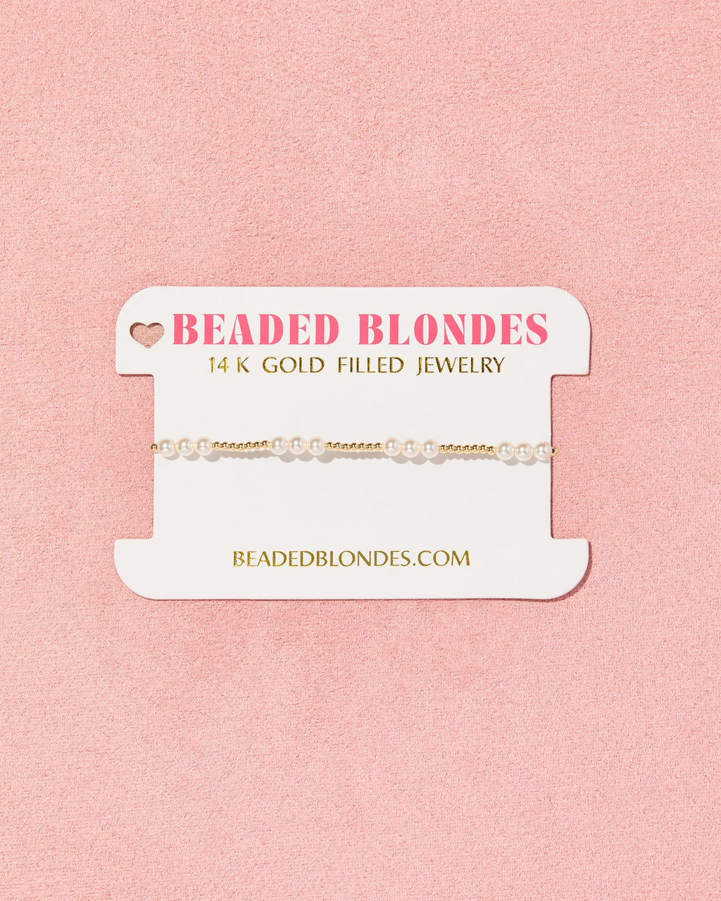 ILY Pearl Bracelet in Gold