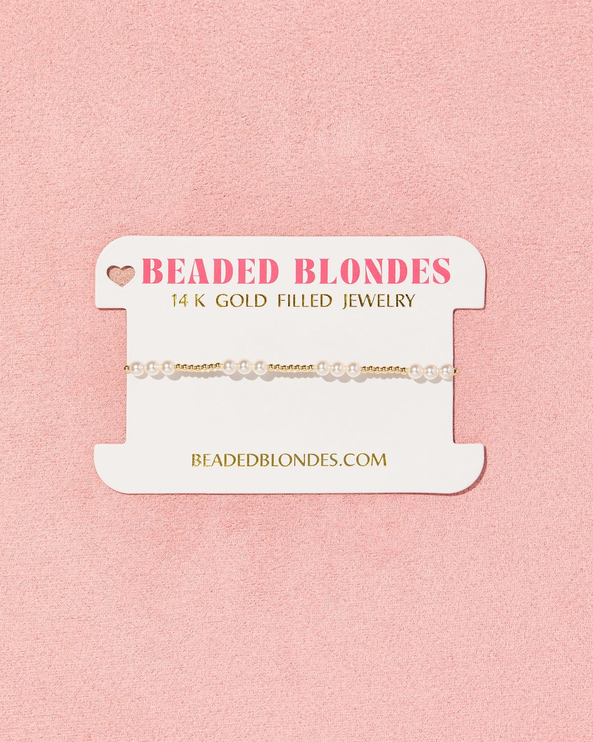 ILY Pearl Bracelet in Gold