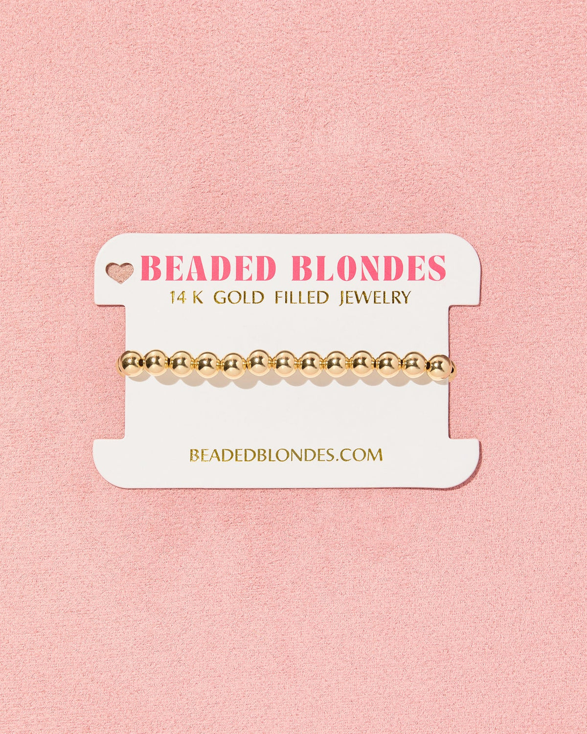 6MM Gold Beaded Bracelet - Beaded Blondes