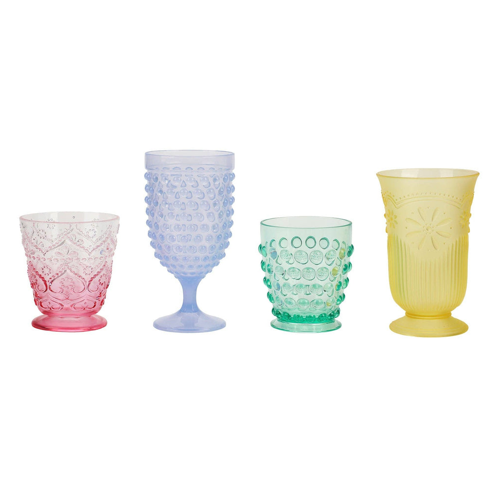 Reusable Pastel Vintage Cup Set (4 ct)