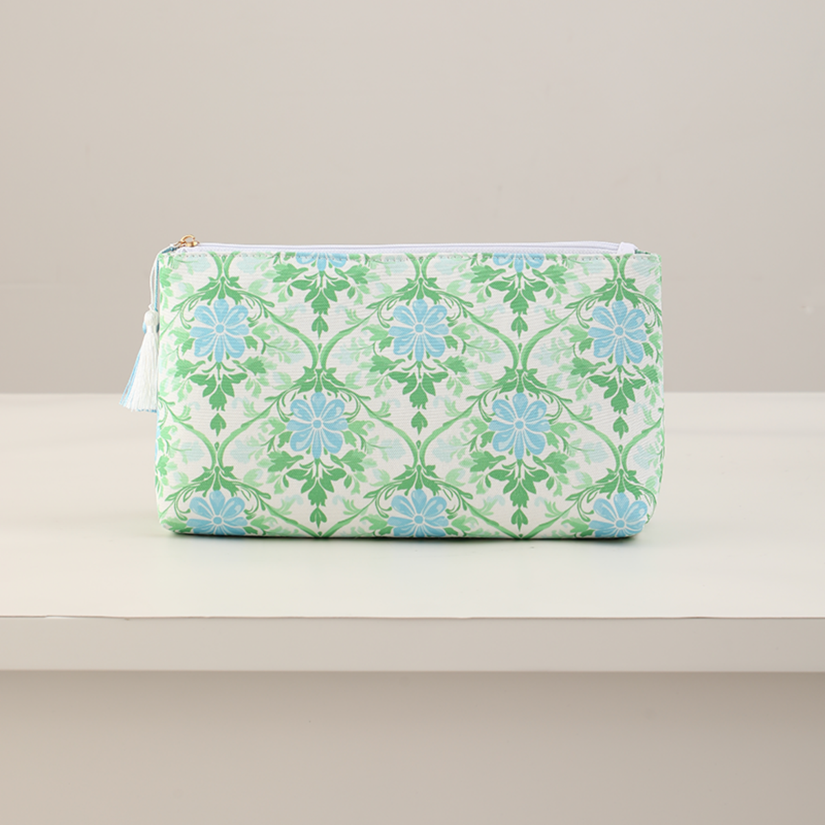 Floral Canvas Cosmetic Case Toiletry Bag Makeup Bag