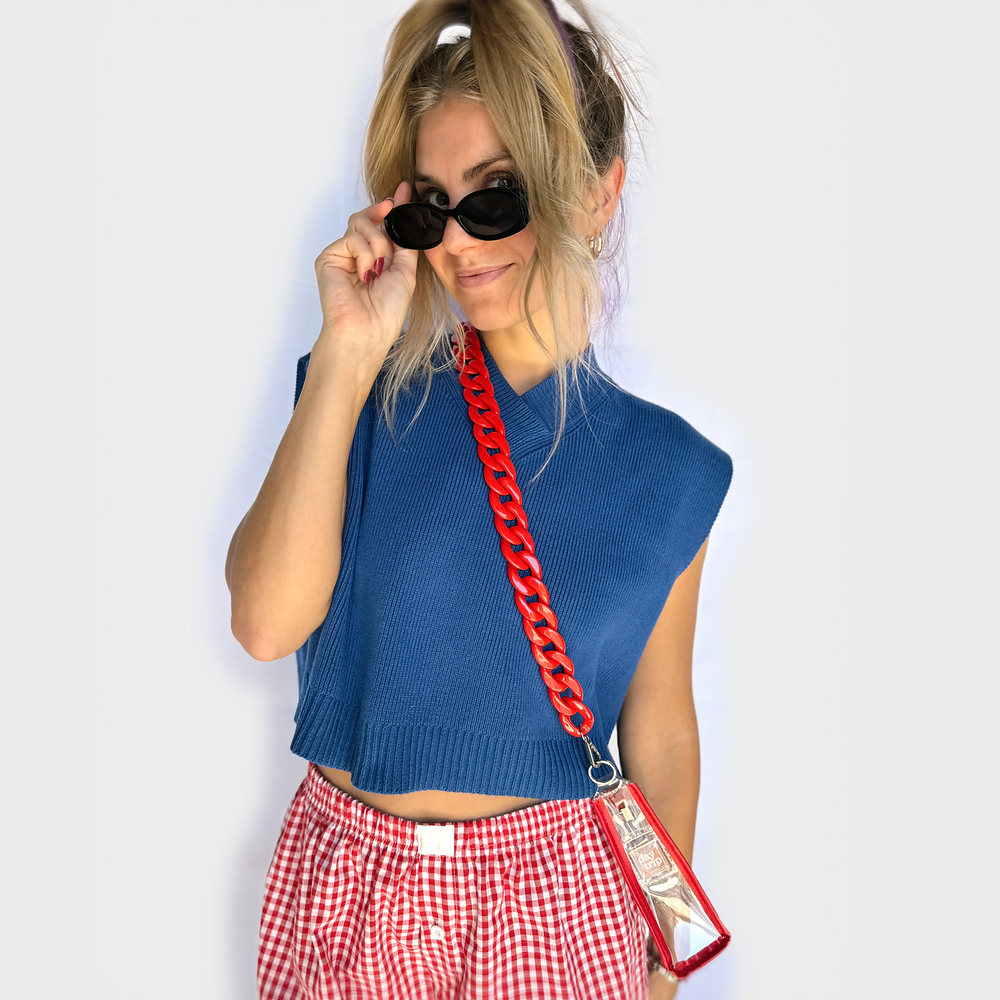 Clear Red Purse