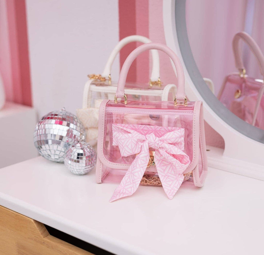 The Perfect Bow Clear Vinyl Bag (pink)
