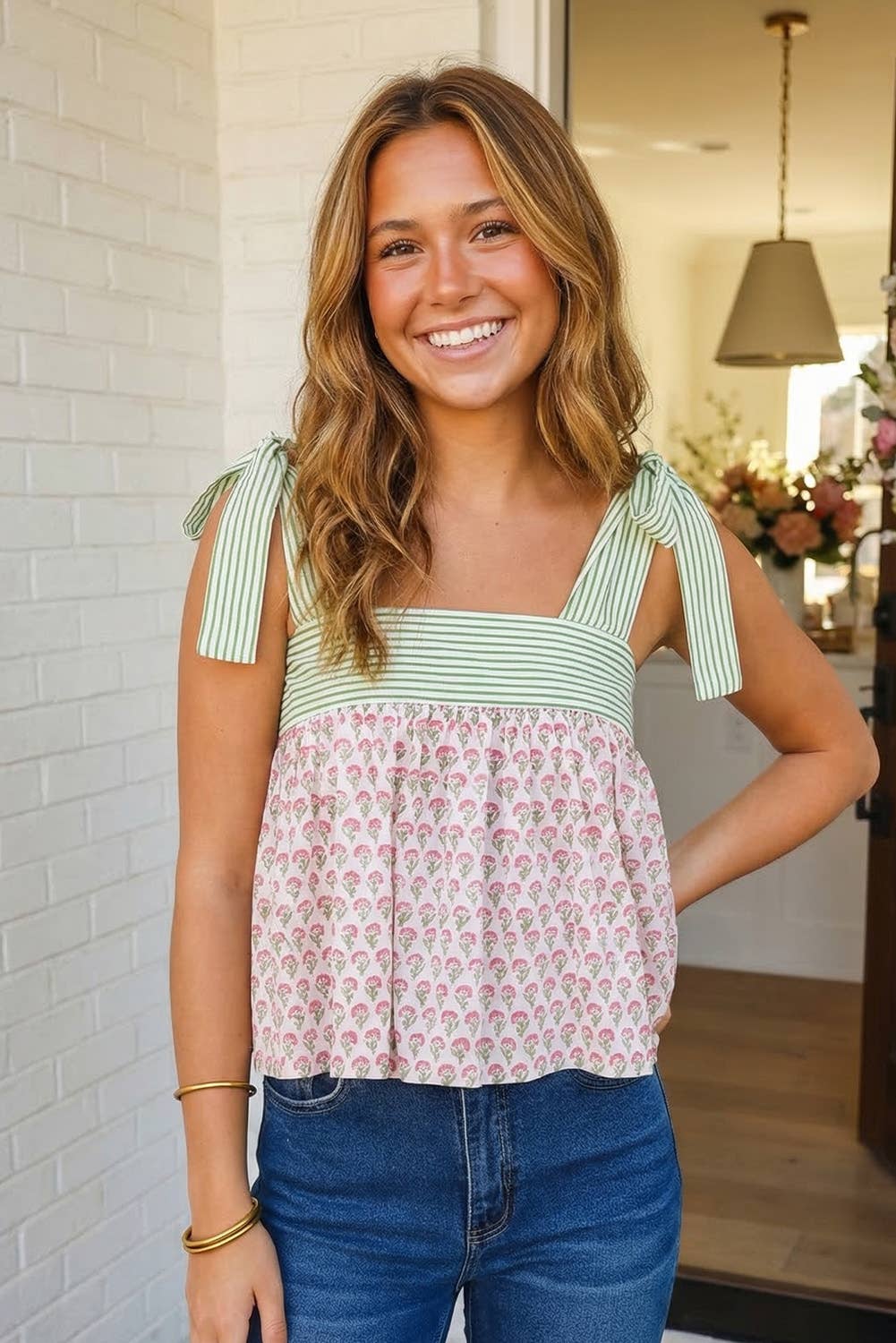 Floral Babydoll Tank Top